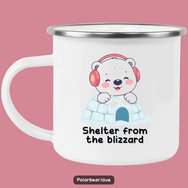 Funny Polar Bear Igloo Camping Mug: Outdoor Winter Fun, Great Gift