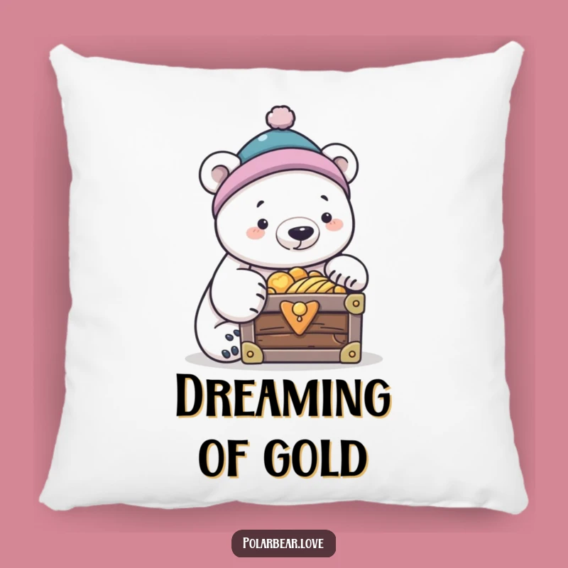 Funny Polar Bear Pillow: Cozy Treasure Accent, Gift