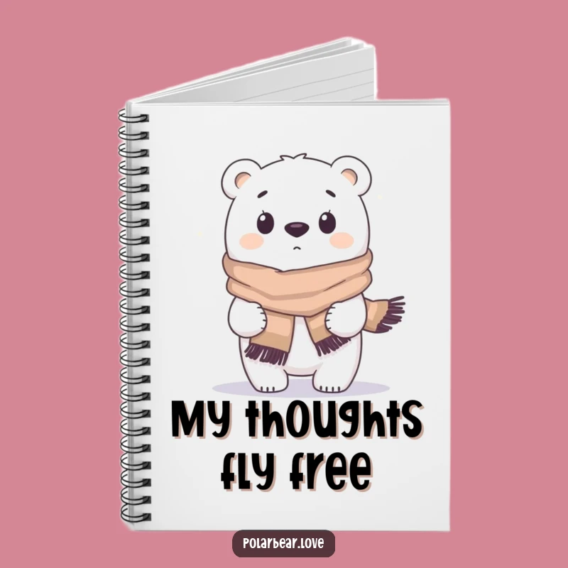 Funny Polar Bear Notebook: Jot Down Laughs with a Windblown Scarf Design