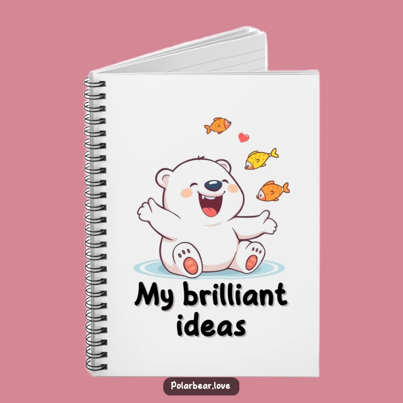 Funny Polar Bear Juggling Fish Notebook: Giggling Ideas, Perfect Funny Gift!
