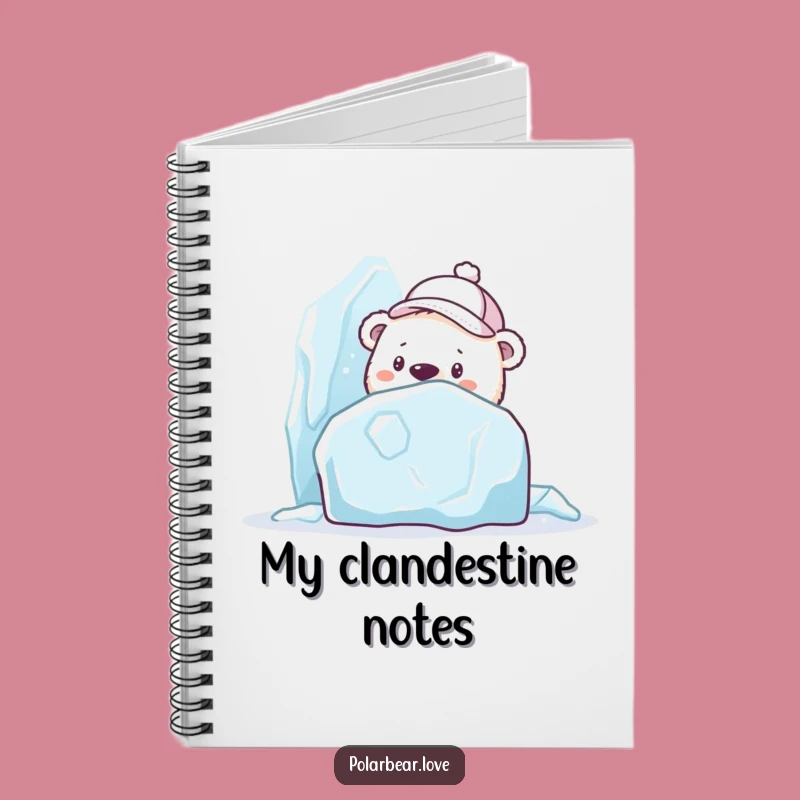 Funny Polar Bear Peeking Notebook: Jot Down Curious Discoveries
