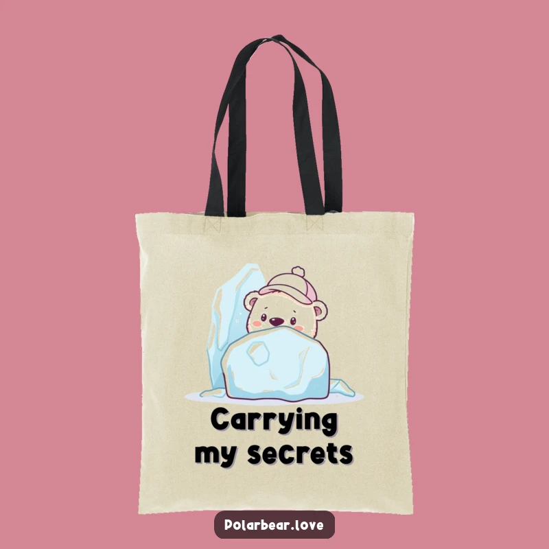 Funny Polar Bear Peeking Tote Bag: Carry Your Curiosity with Style